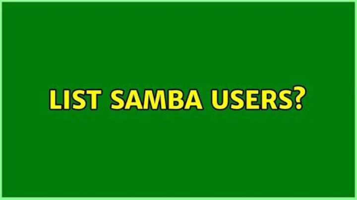 How to list SAMBA share users